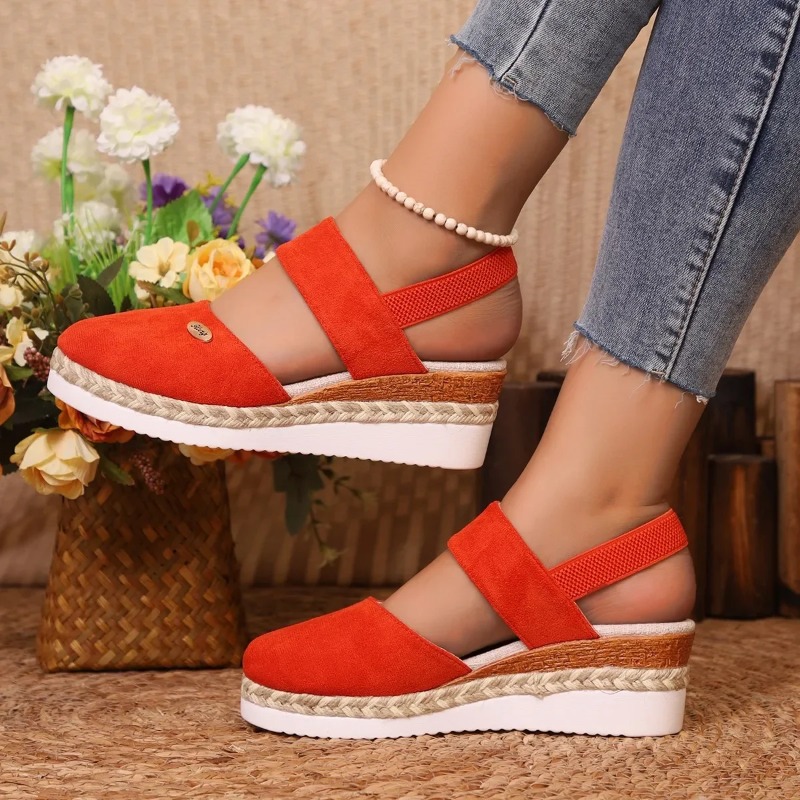 Wedge Espadrille Women - Sandalias de cuña cerradas para mujer,