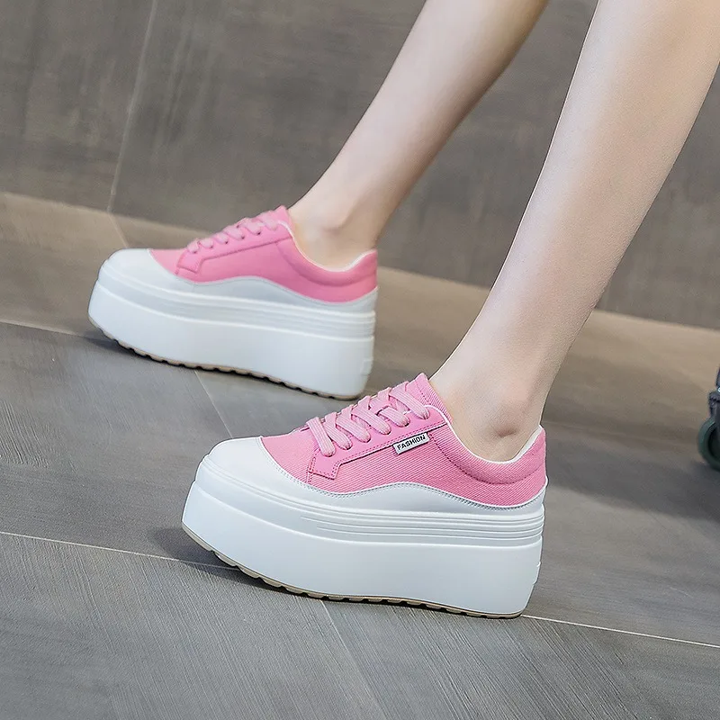 8cm nueva lona cuero genuino m - Wedge Espadrille Women reseña y precio